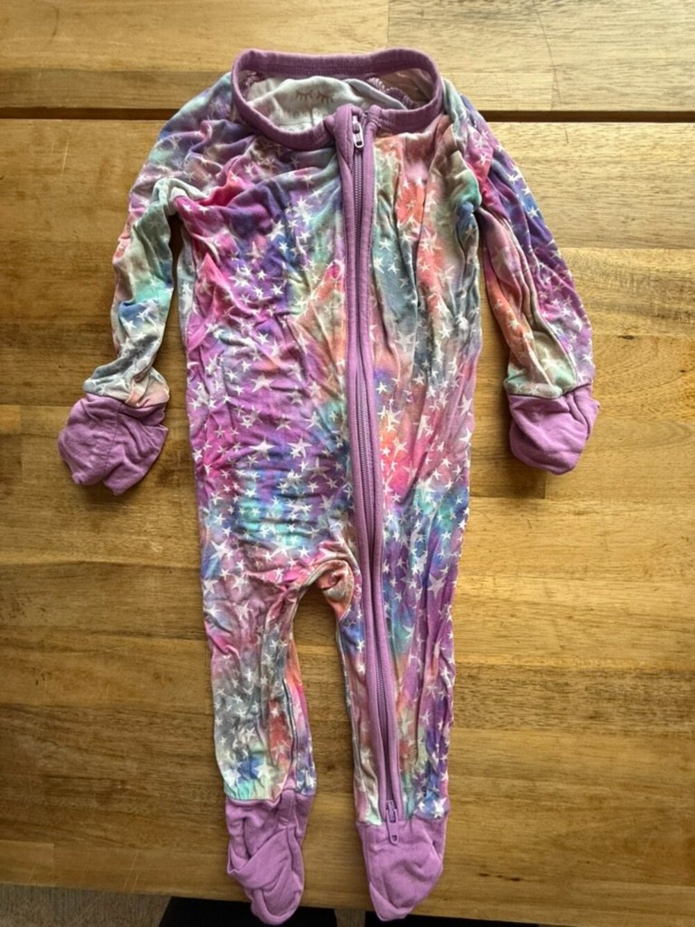 Little Sleepies pink star zippy 0-3 months